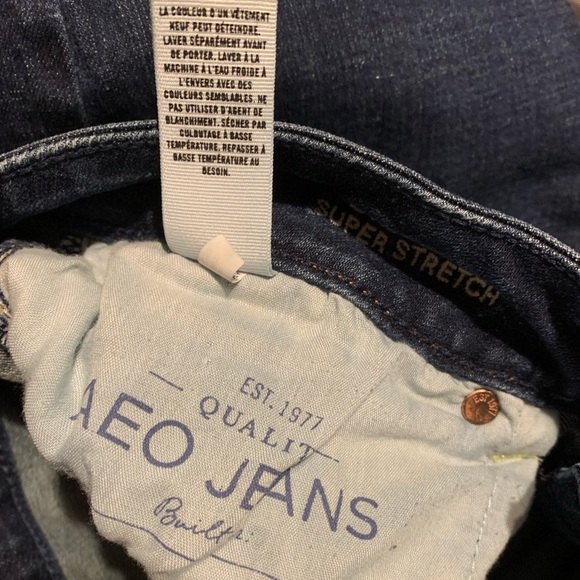 American Eagle Outfitters Woman's Jeans Size 12 Straight Super Stretch - Picture 16 of 16